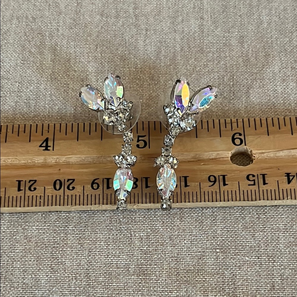 Elegant Silver & Crystal Earrings